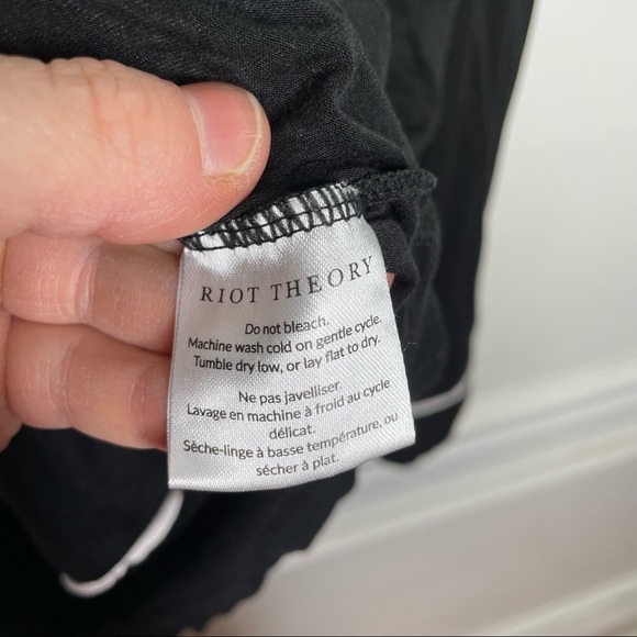 Riot Theory Luna PJ Navy Blue Sleep Shirt Womens XS - Picture 7 of 9